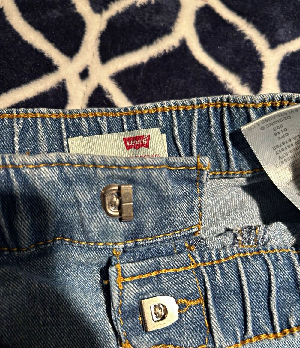 Levi's Unisex Kids 4T Blue Light Wash Denim Jeans Straight Fit Elastic Waist